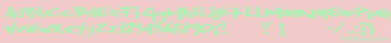 Więcej informacji o czcionce Wrktag Czcionka Wrktag – zielone czcionki na różowym tle