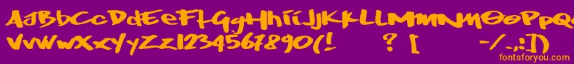 Więcej informacji o czcionce Wrktag Czcionka Wrktag – pomarańczowe czcionki na fioletowym tle