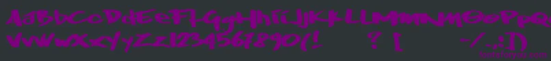 Wrktag Font – Purple Fonts on Black Background