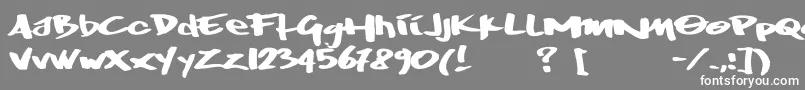 Wrktag Font – White Fonts on Gray Background