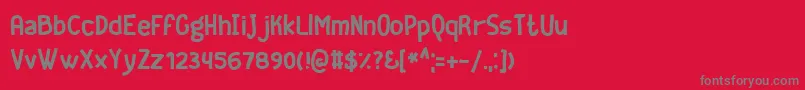 GeekerBold Font – Gray Fonts on Red Background
