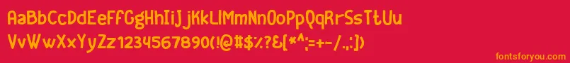 GeekerBold Font – Orange Fonts on Red Background