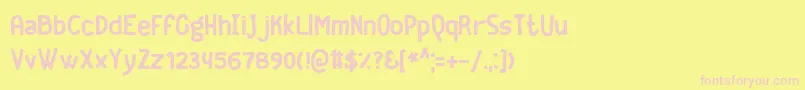 GeekerBold Font – Pink Fonts on Yellow Background