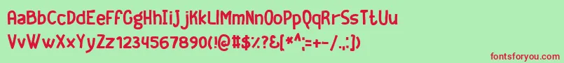 GeekerBold Font – Red Fonts on Green Background