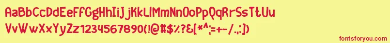 GeekerBold Font – Red Fonts on Yellow Background