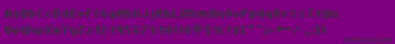 フォントVipondAngular – 紫の背景に黒い文字