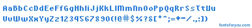 フォントVipondAngular – 白い背景に青い文字