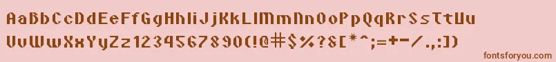 VipondAngular Font – Brown Fonts on Pink Background