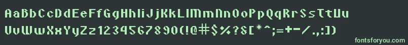 Fonte VipondAngular – fontes verdes em um fundo preto