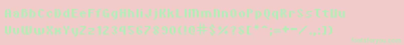 VipondAngular Font – Green Fonts on Pink Background