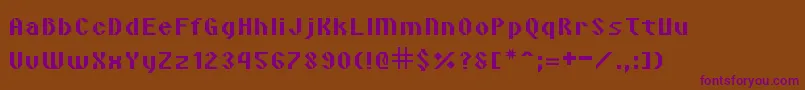 VipondAngular Font – Purple Fonts on Brown Background