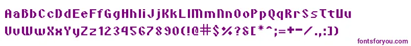 フォントVipondAngular – 白い背景に紫のフォント