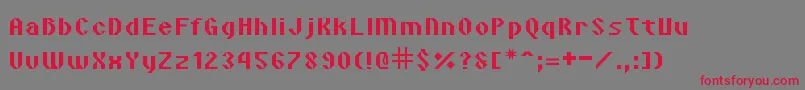 VipondAngular-Schriftart – Rote Schriften auf grauem Hintergrund