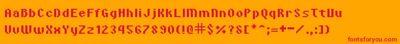 VipondAngular Font – Red Fonts on Orange Background