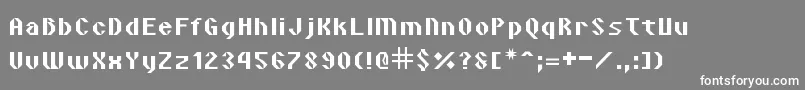 フォントVipondAngular – 灰色の背景に白い文字