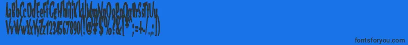 VtcOptikaBold-Schriftart – Schwarze Schriften auf blauem Hintergrund