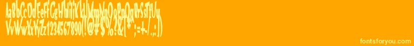 VtcOptikaBold Font – Yellow Fonts on Orange Background