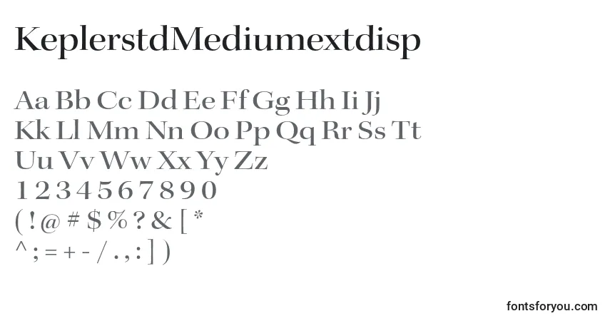 Schriftart KeplerstdMediumextdisp – Alphabet, Zahlen, spezielle Symbole