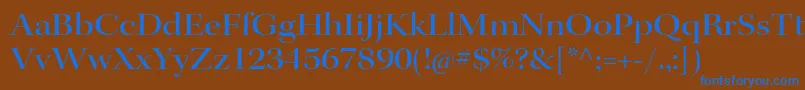 KeplerstdMediumextdisp-Schriftart – Blaue Schriften auf braunem Hintergrund