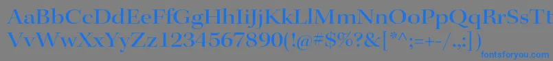 KeplerstdMediumextdisp-fontti – siniset fontit harmaalla taustalla