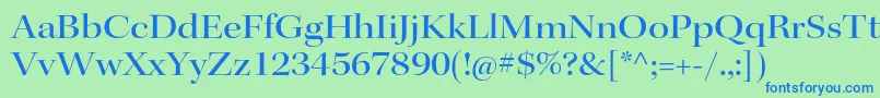KeplerstdMediumextdisp Font – Blue Fonts on Green Background