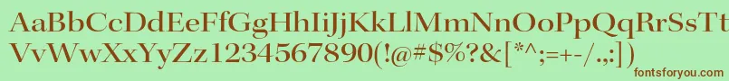 KeplerstdMediumextdisp-fontti – ruskeat fontit vihreällä taustalla