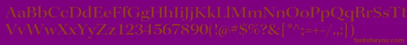 Czcionka KeplerstdMediumextdisp – brązowe czcionki na fioletowym tle