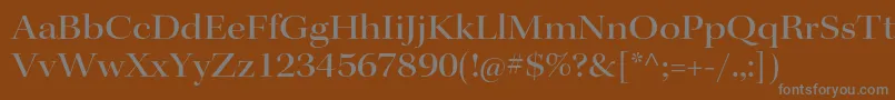 KeplerstdMediumextdisp-Schriftart – Graue Schriften auf braunem Hintergrund