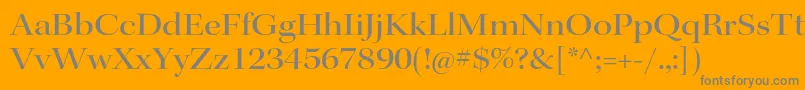 KeplerstdMediumextdisp-Schriftart – Graue Schriften auf orangefarbenem Hintergrund