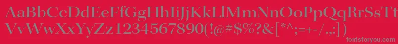 Шрифт KeplerstdMediumextdisp – серые шрифты на красном фоне