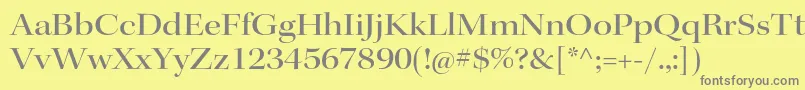KeplerstdMediumextdisp Font – Gray Fonts on Yellow Background