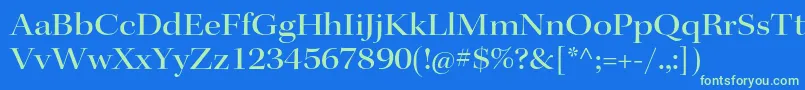 KeplerstdMediumextdisp Font – Green Fonts on Blue Background