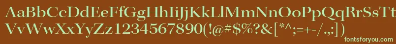 KeplerstdMediumextdisp-fontti – vihreät fontit ruskealla taustalla