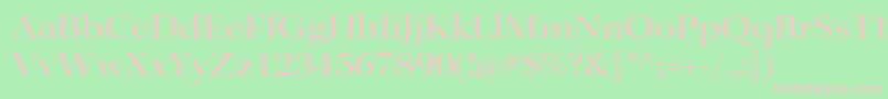 Czcionka KeplerstdMediumextdisp – różowe czcionki na zielonym tle