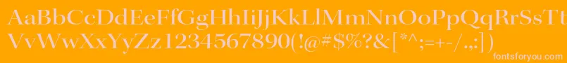 KeplerstdMediumextdisp Font – Pink Fonts on Orange Background