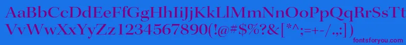 KeplerstdMediumextdisp Font – Purple Fonts on Blue Background