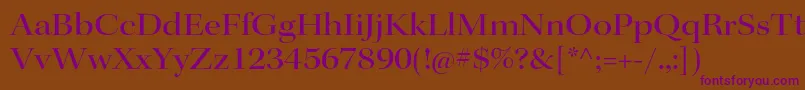フォントKeplerstdMediumextdisp – 紫色のフォント、茶色の背景