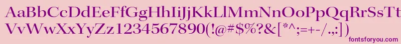 フォントKeplerstdMediumextdisp – ピンクの背景に紫のフォント
