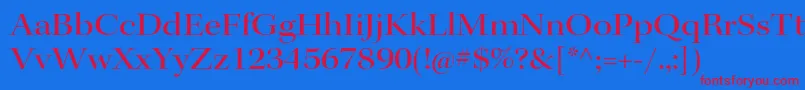 KeplerstdMediumextdisp-Schriftart – Rote Schriften auf blauem Hintergrund