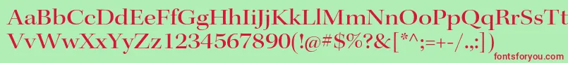 KeplerstdMediumextdisp Font – Red Fonts on Green Background