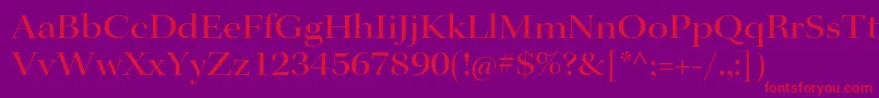 フォントKeplerstdMediumextdisp – 紫の背景に赤い文字