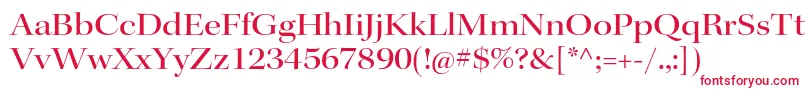フォントKeplerstdMediumextdisp – 白い背景に赤い文字