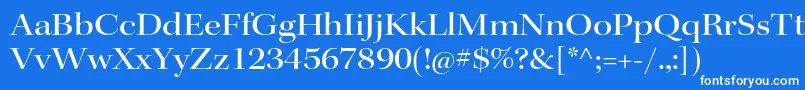 KeplerstdMediumextdisp Font – White Fonts on Blue Background