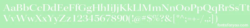 フォントKeplerstdMediumextdisp – 緑の背景に白い文字