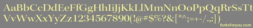 Шрифт KeplerstdMediumextdisp – жёлтые шрифты на сером фоне