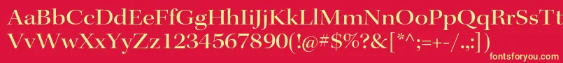フォントKeplerstdMediumextdisp – 黄色の文字、赤い背景