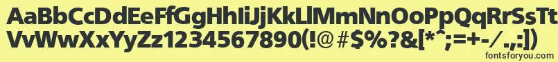 QuebecserialBlackRegular Font – Black Fonts on Yellow Background