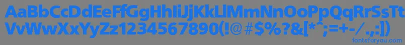 フォントQuebecserialBlackRegular – 灰色の背景に青い文字