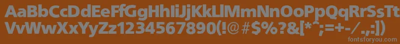 フォントQuebecserialBlackRegular – 茶色の背景に灰色の文字