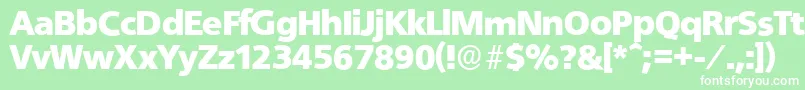 QuebecserialBlackRegular Font – White Fonts on Green Background